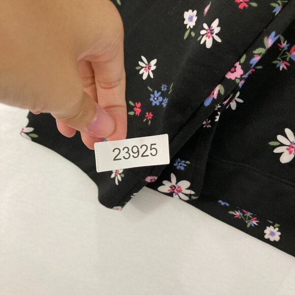 Cuddl Duds size XL Black Multi Floral Stretch Long Sleeve Blouse Comfy Relaxed - Picture 8 of 8